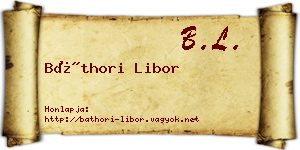 Báthori Libor névjegykártya